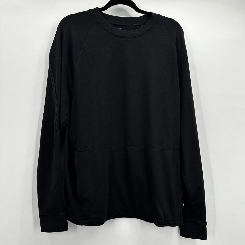 On Running Movement Crew Sweater Mens Large Black Pullover Athletic 1ME3010‎